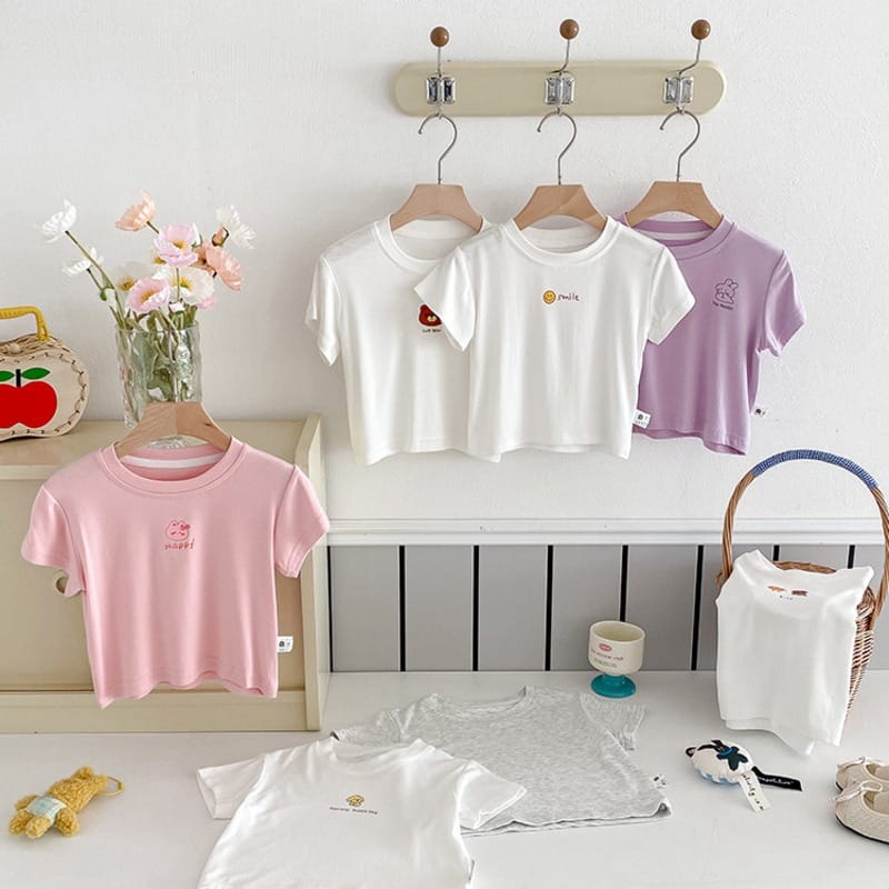 【BABY】アニマルスマイルフレンズプリント半袖Tシャツ