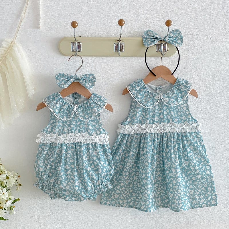 【姉妹服】フェザーデイジーロンパース／ワンピース