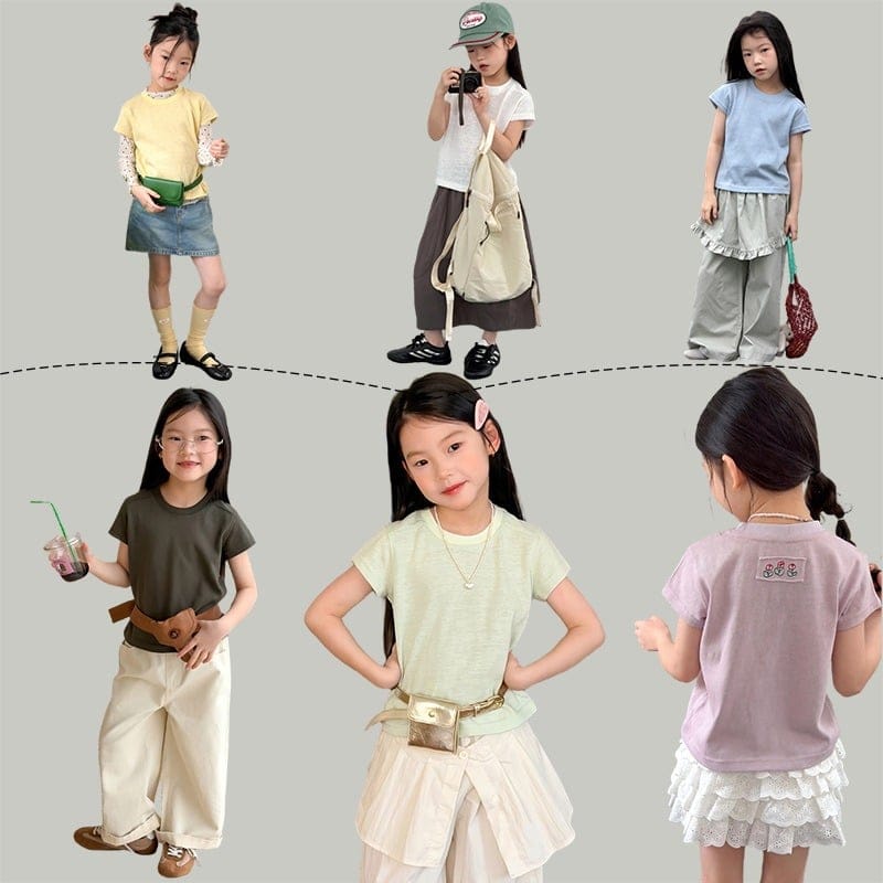 フラワーバックプリント半袖Tシャツ