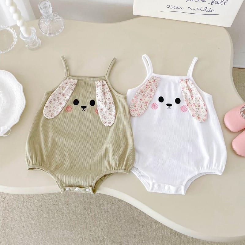 【BABY】メロディうさぎ耳キャミソールロンパース