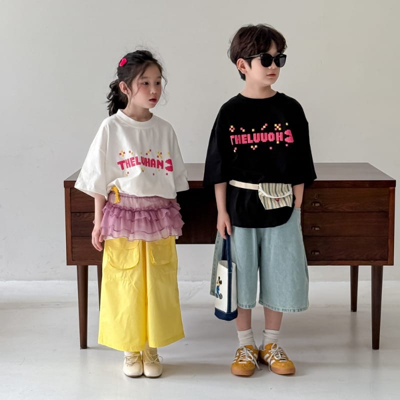 【KID】ゲームコンソールロゴプリント半袖Tシャツ