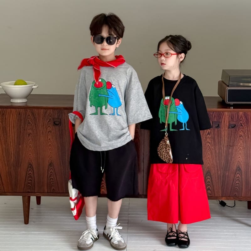 【KID】ビッグレッドノーズプリント半袖Tシャツ
