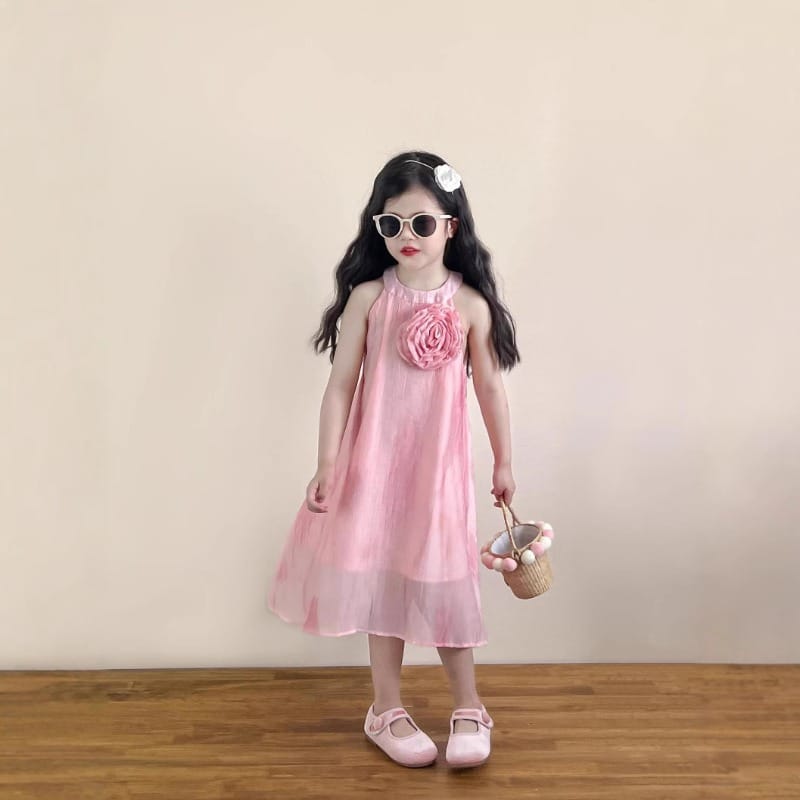 【KID】立体ローズポイントノースリーブワンピース
