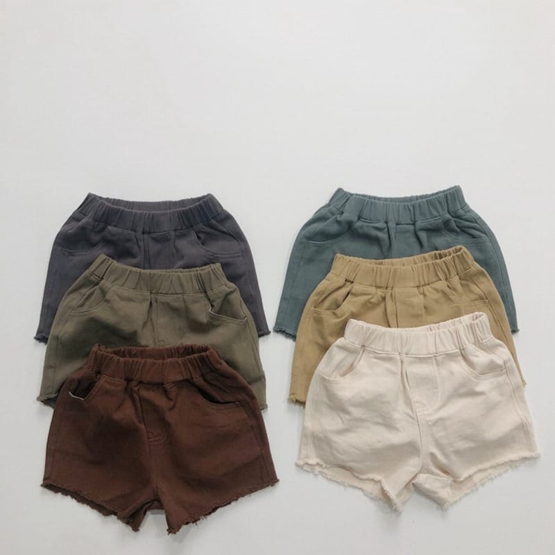 無地ベーシックカットオフハーフパンツ