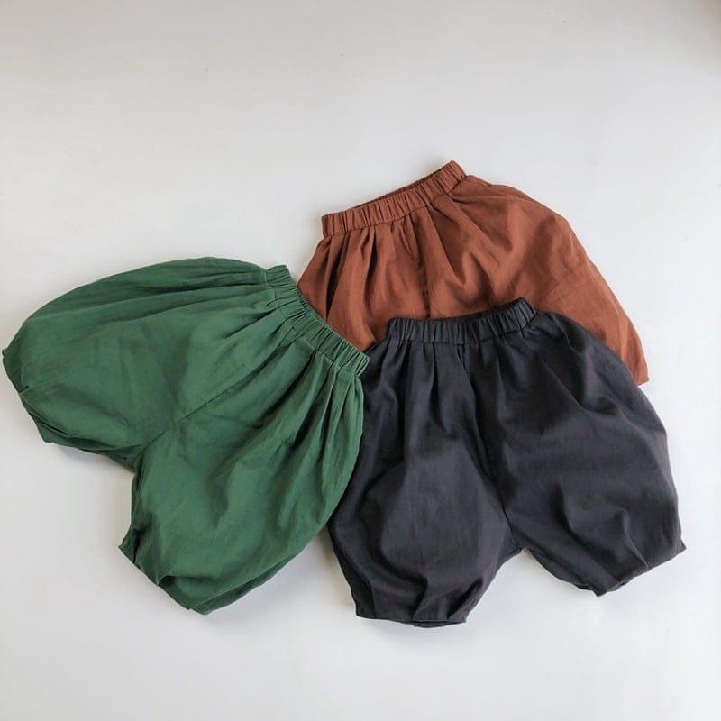 ウエストゴムバルーンシルエットハーフパンツ