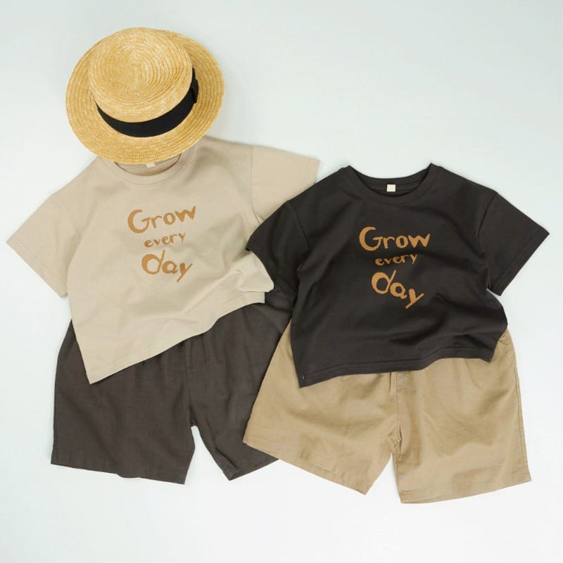 【KID】Growレタリングプリント半袖Tシャツ
