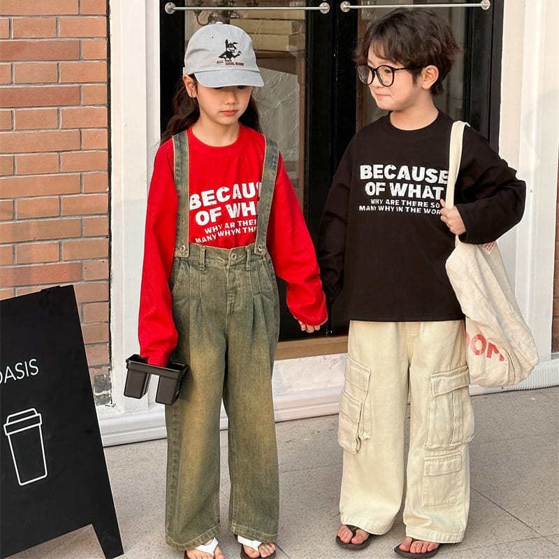 【KID】ヴィンテージ加工デニムサロペットパンツ