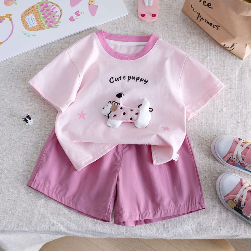 【セット】パピー半袖Tシャツハーフパンツセットアップ