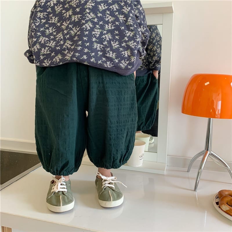 【KID】コットンリネンゆったりバルーン七分丈パンツ