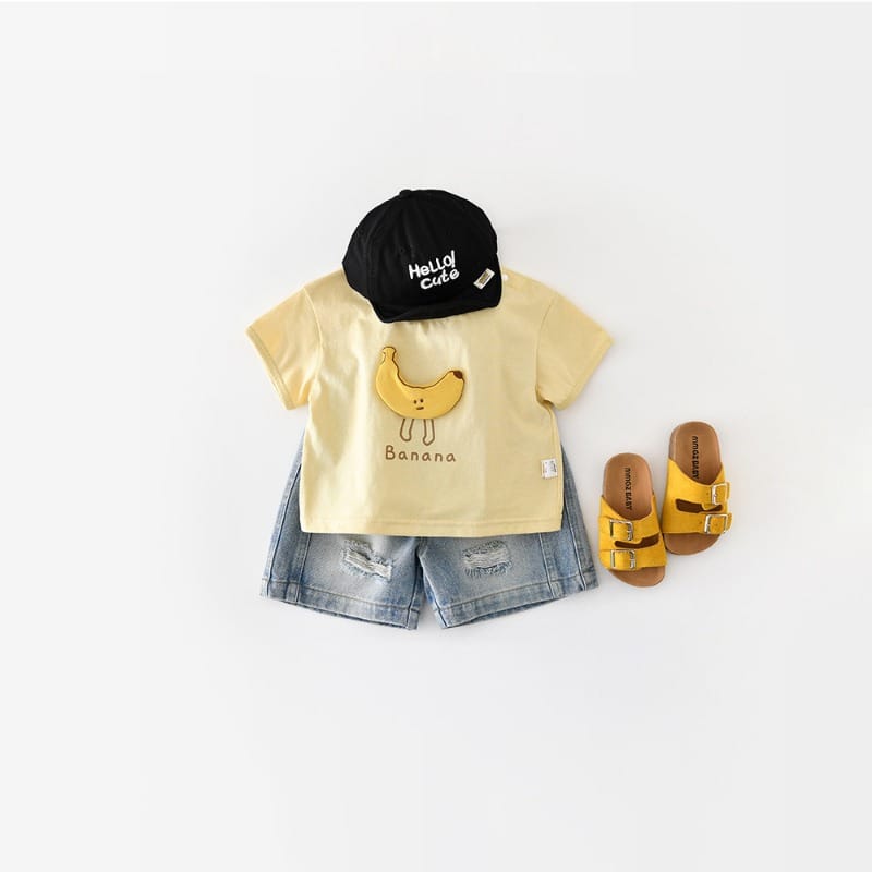 【BABY】ジョイバナナキャラクタープリント半袖Tシャツ