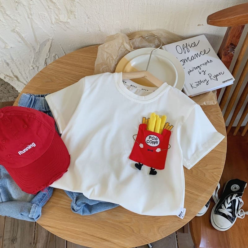 【KID】ポップコーンフライドポテト立体半袖Tシャツ