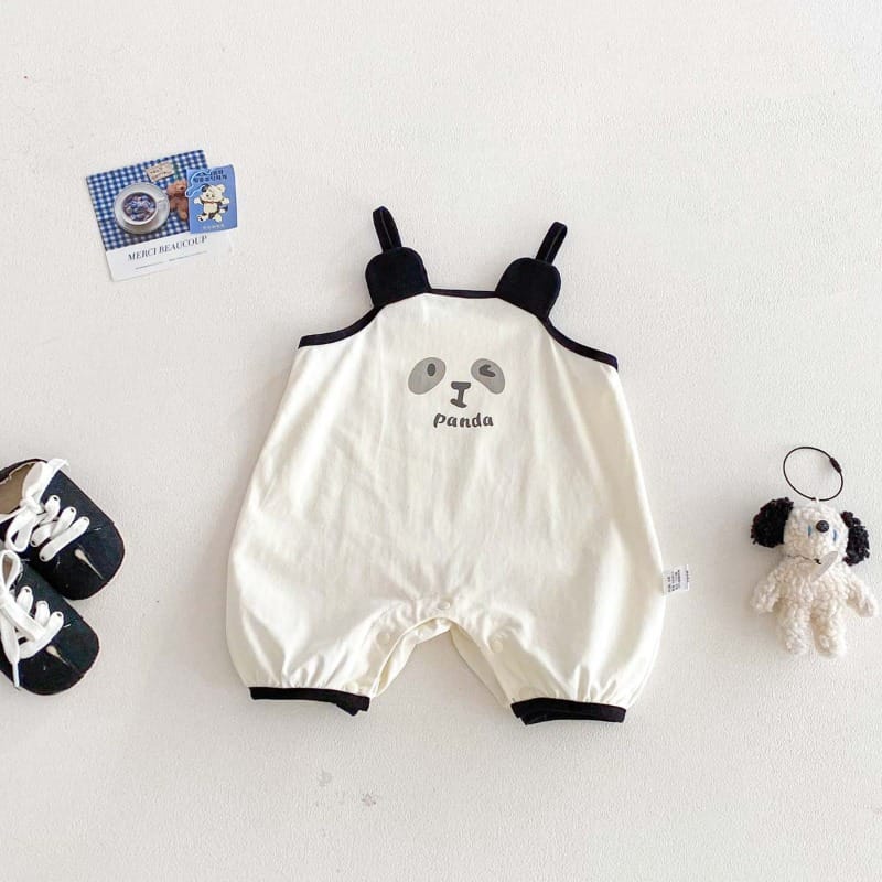 【BABY】ウィンクパンダキャミソールロンパース