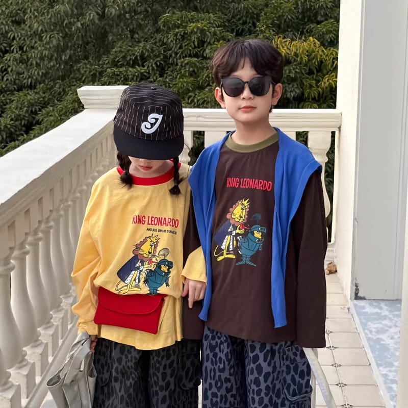 【KID】キングレオナードライオンキャラクターTシャツ