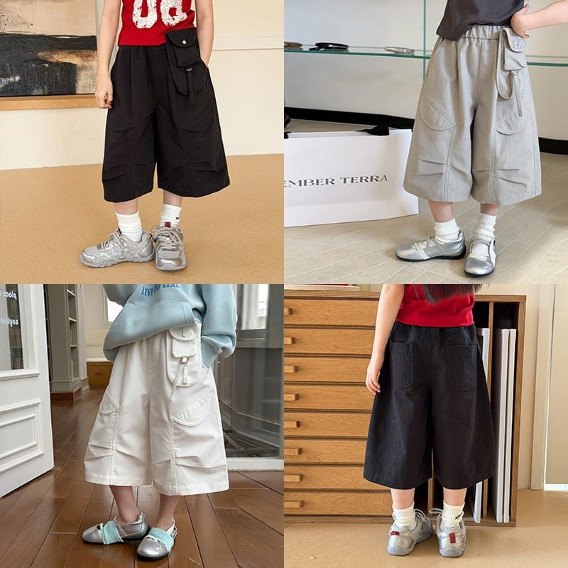【KID】ワイドシルエットカーゴフレアパンツ