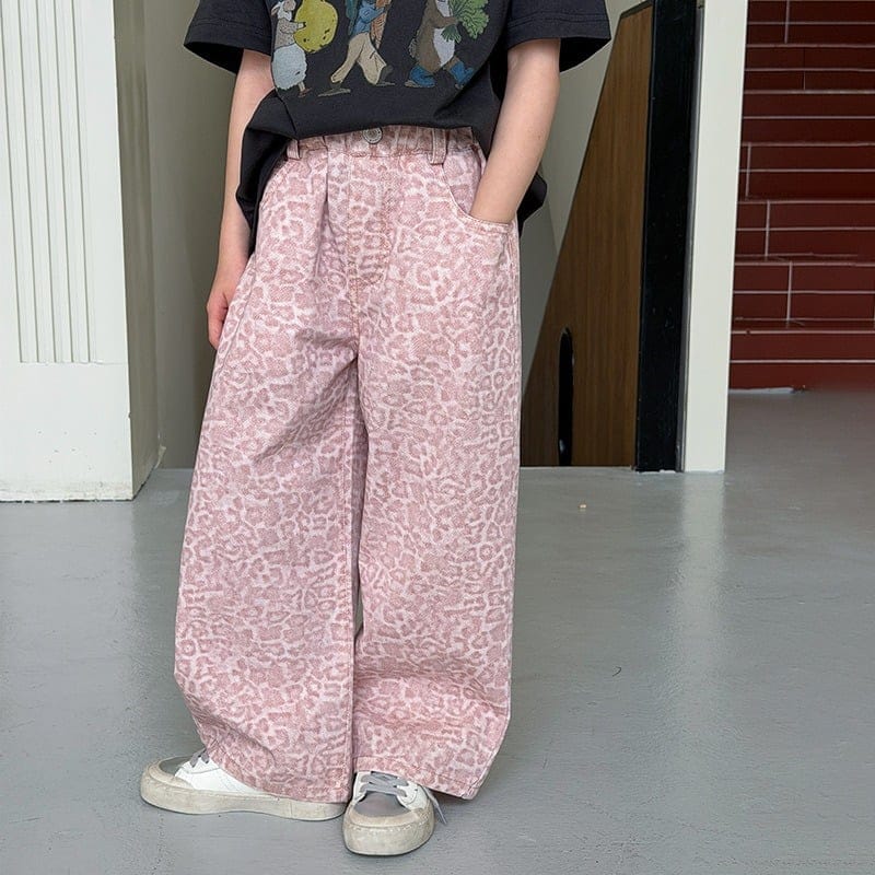 ピンクレオパードワイドパンツ