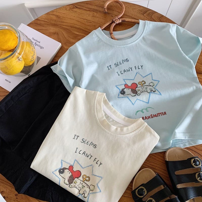 【KID】キャントフライイラスト半袖Tシャツ