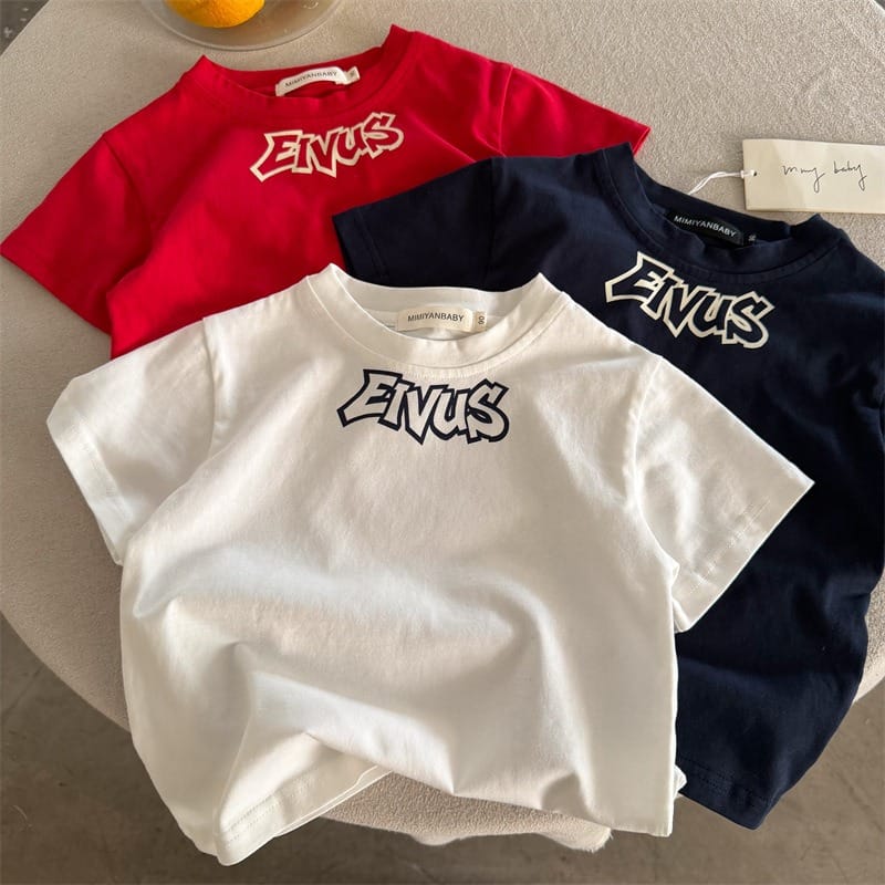 【KID】アルファベットロゴプリント半袖Tシャツ