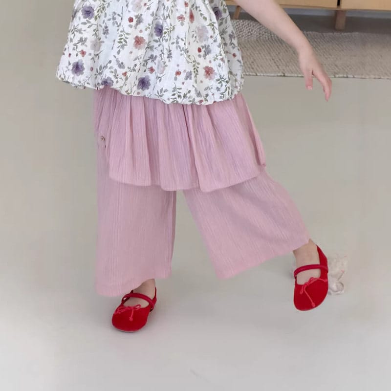 【KID】スウィートブリススカート付きワイドパンツ