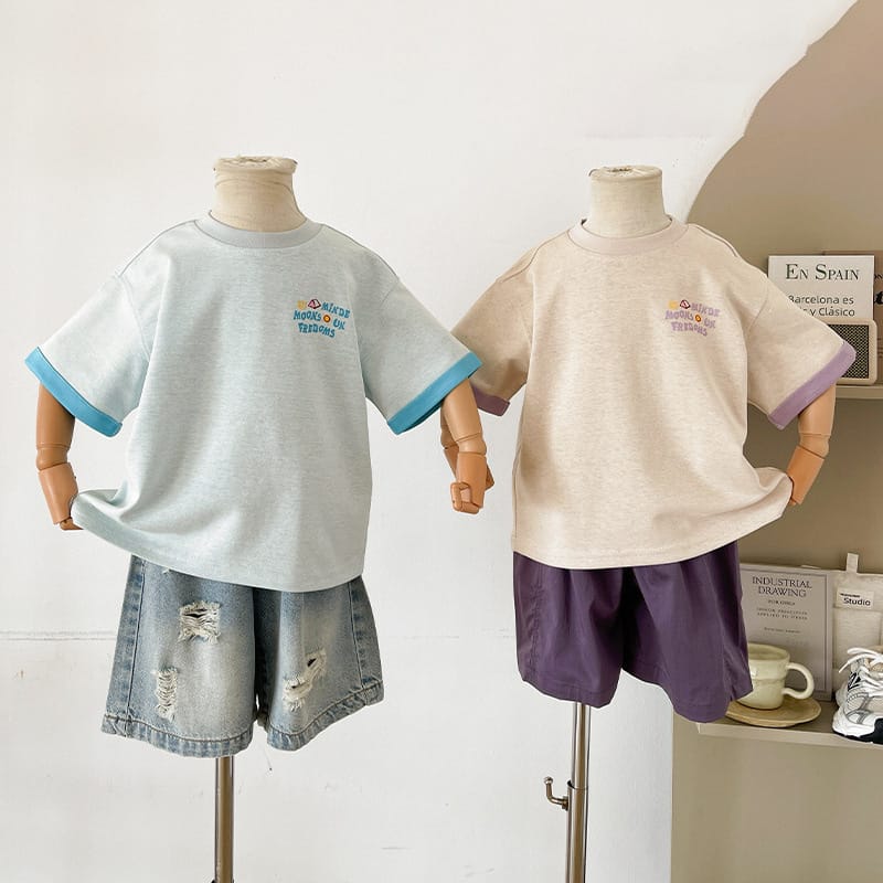 【KID】ムーンライトバード配色半袖Tシャツ
