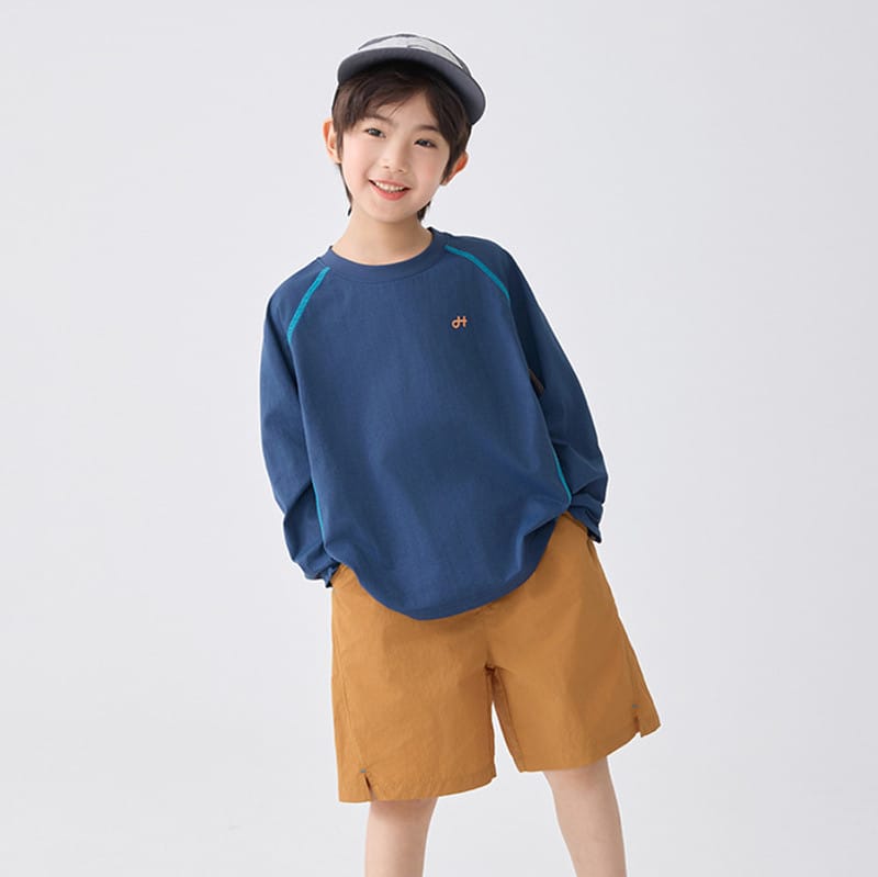 【KID】ワンポイントスポーティーラグラン長袖Tシャツ