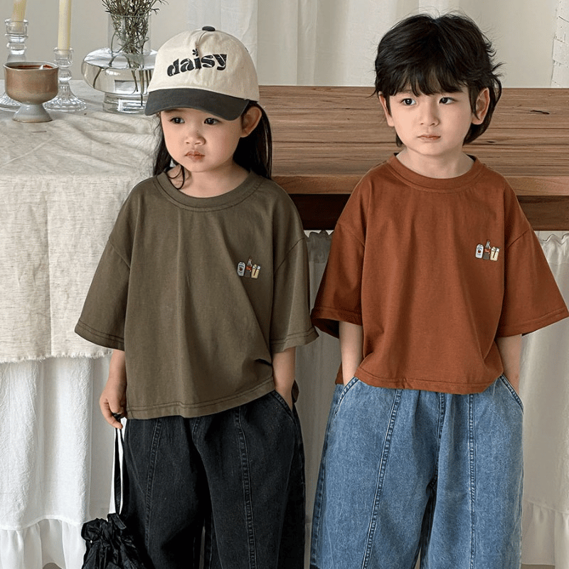 【KID】アップルコーラグラフィック半袖Tシャツ