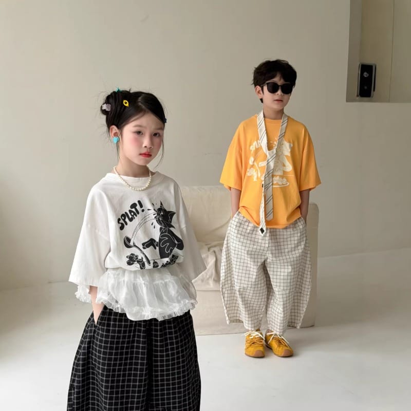 【KID】スプラットケーキプリント半袖Tシャツ