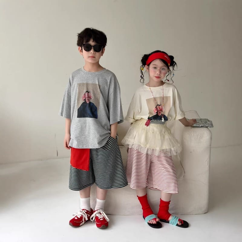 【KID】ブックアイウェアプリント半袖Tシャツ
