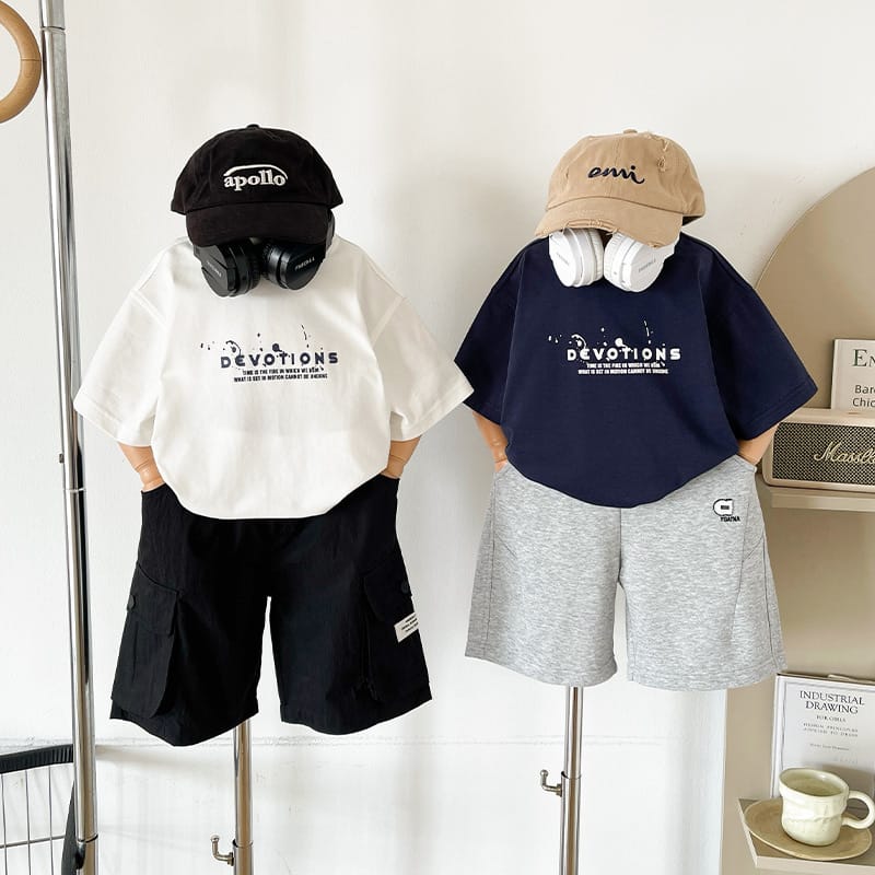 レターロゴペイントプリント半袖Tシャツ
