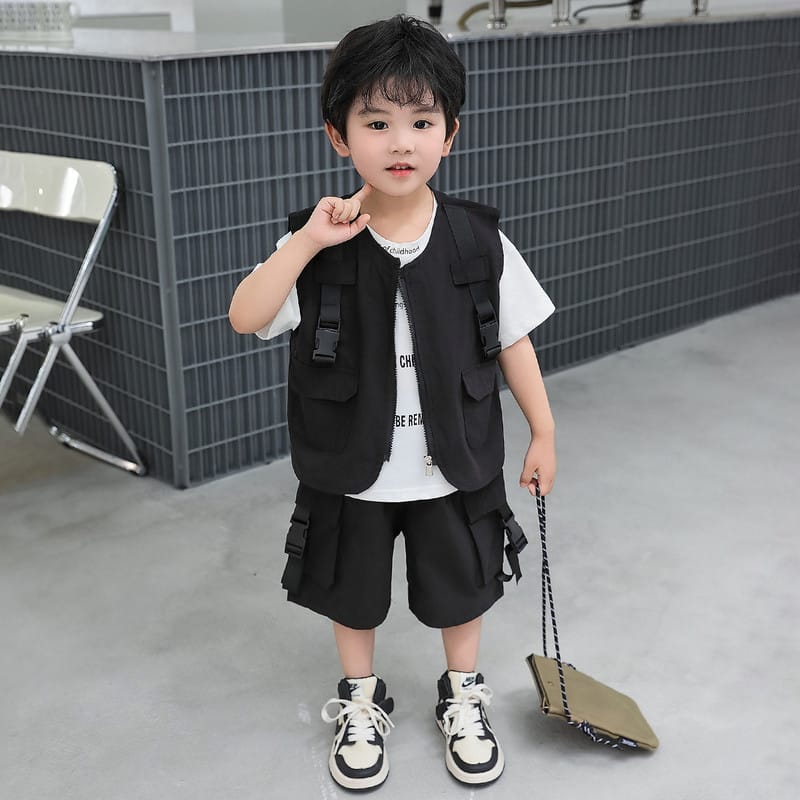 【セット】プライムベスト半袖Tシャツハーフパンツ3点セットアップ