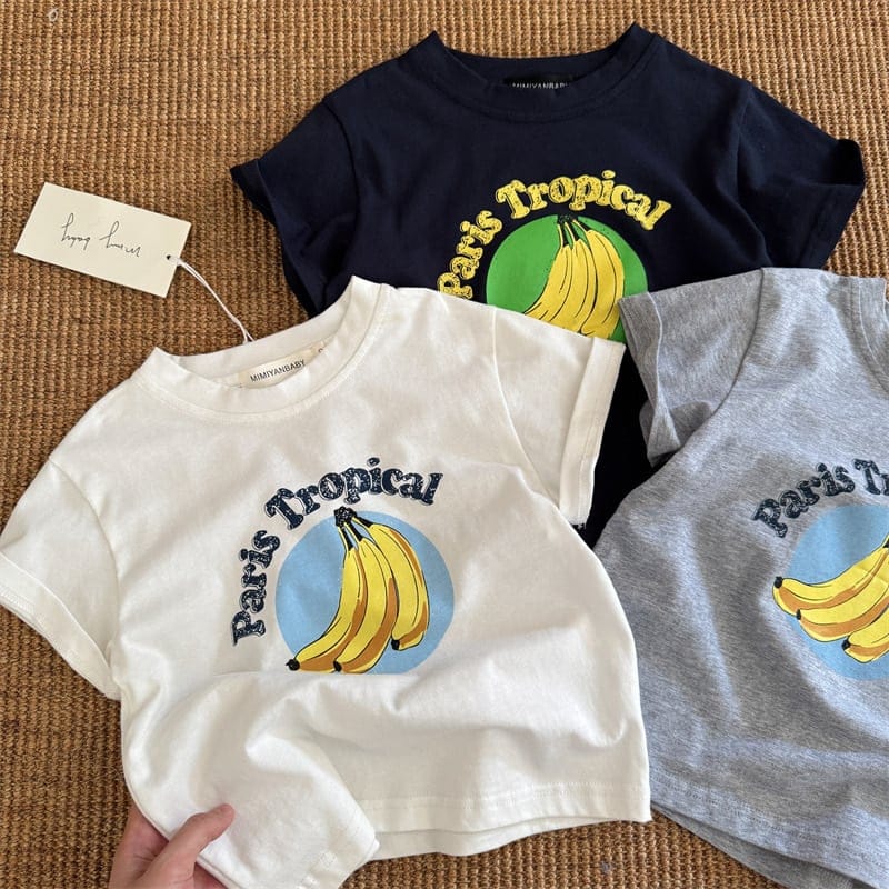 【KID】トロピカルバナナプリント半袖Tシャツ
