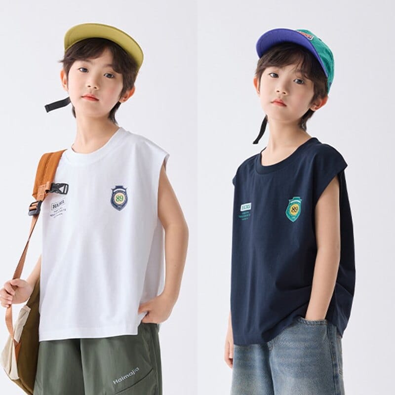 【KID】89ナンバリングロゴノースリーブTシャツ