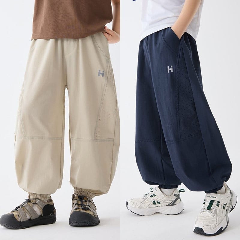裾絞りワイドシルエットジョガーパンツ