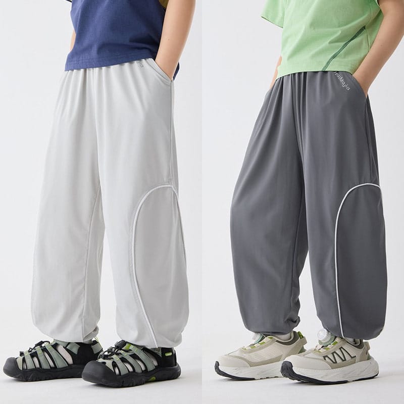 【KID】ボーイズゆったり冷感裾絞りストレッチパンツ