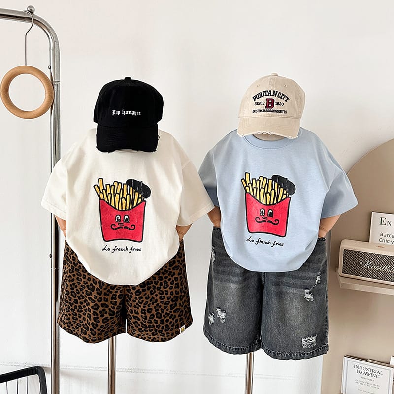 【KID】ポテトチップスプリント半袖キッズTシャツ