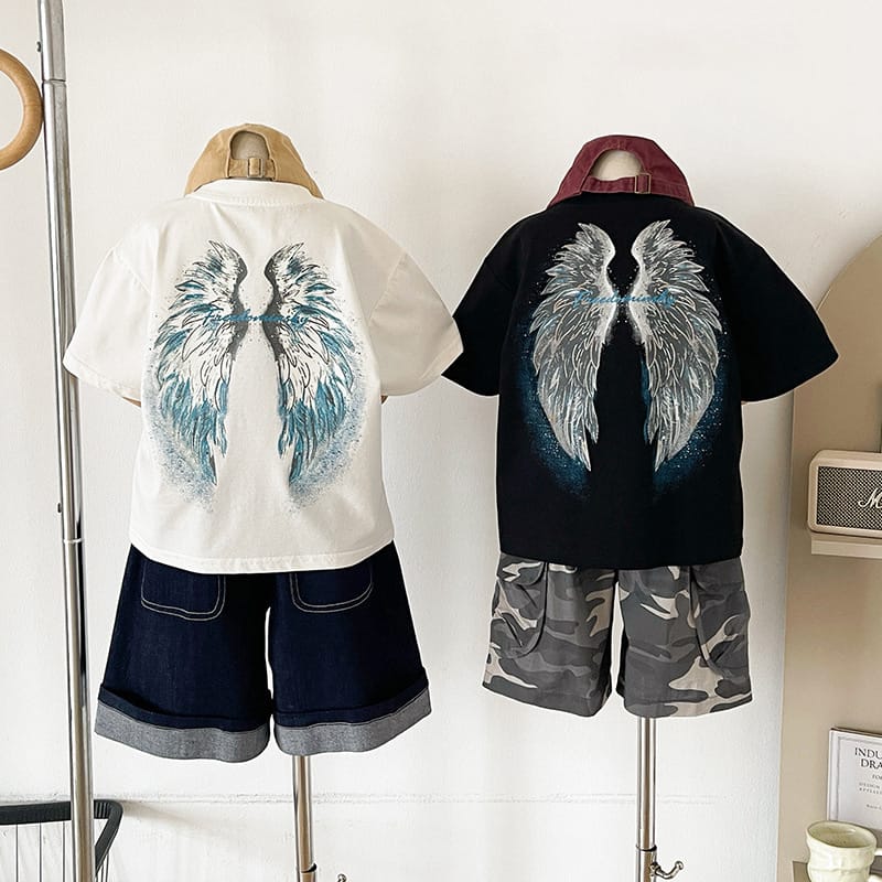 【KID】フレッシュウィングバックプリント半袖Tシャツ