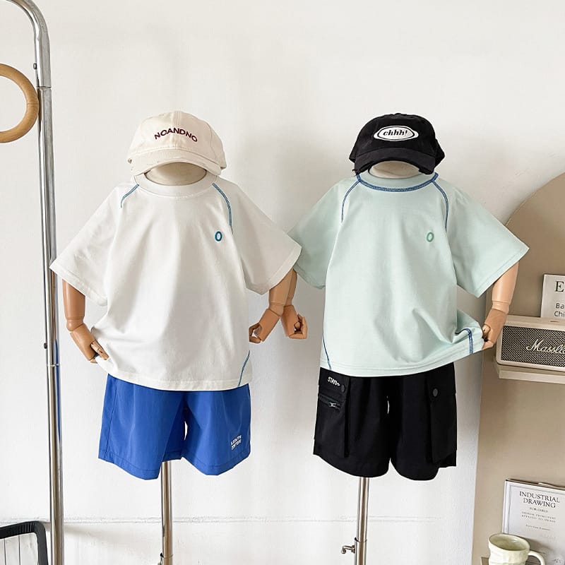 【KID】スカイOワンポイントロゴ半袖Tシャツ
