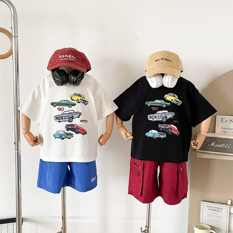 【KID】キッズクラシックカープリント半袖Tシャツ
