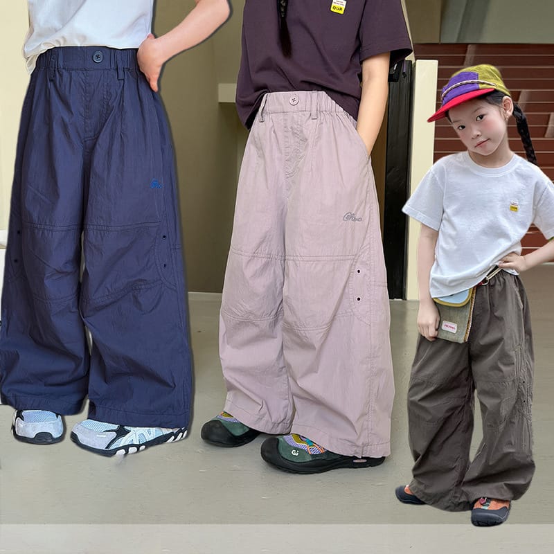 【KID】ユニセックス軽量サマーワイドカーゴパンツ