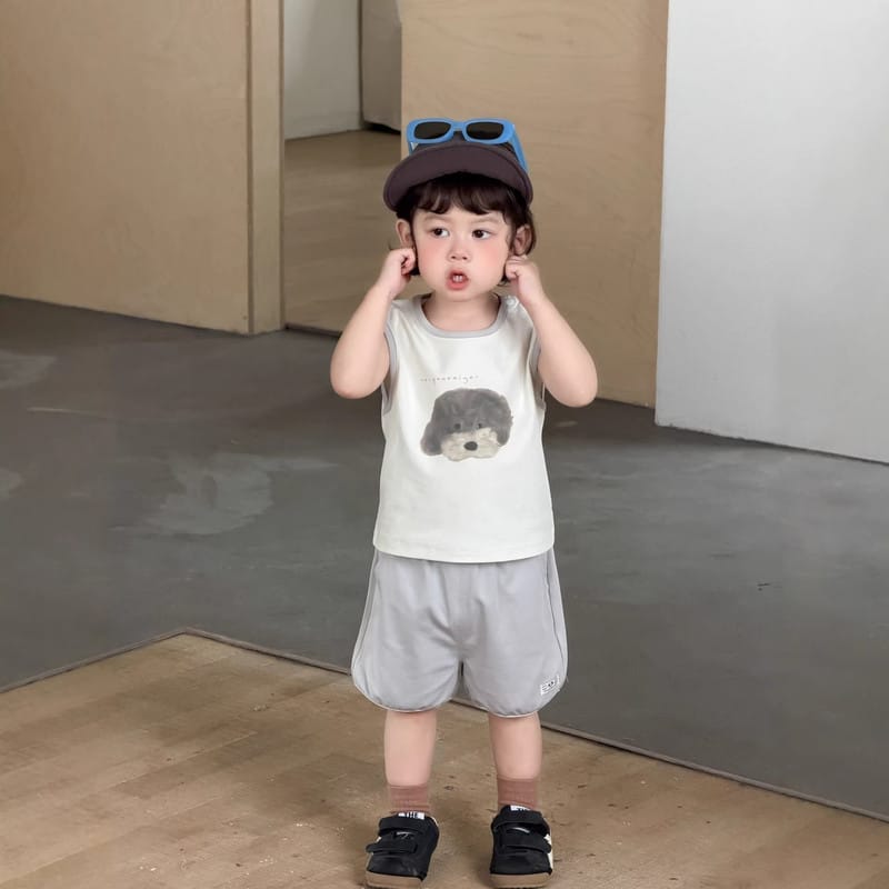 【セット】オートグレーパピーノースリーブハーフパンツセットアップ