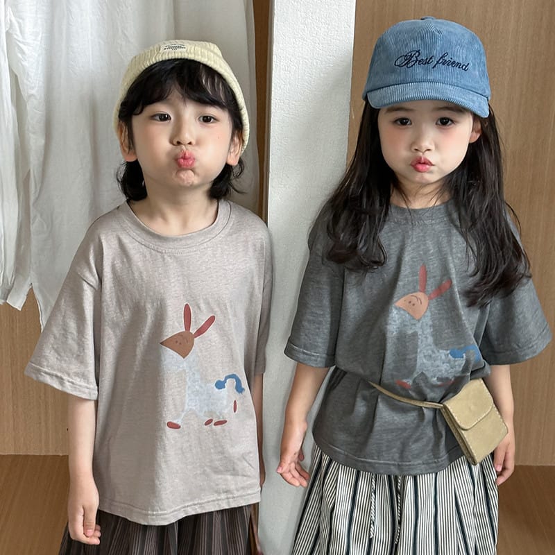 【KID】ワンダーホースプリント半袖Tシャツ