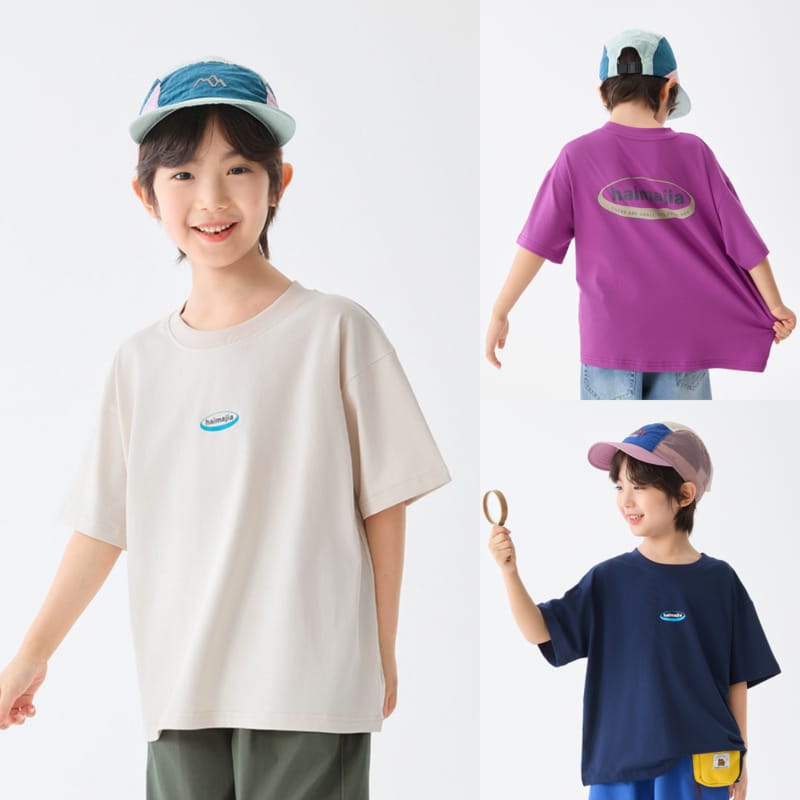 【KID】バックプリント英字ロゴ入り半袖Tシャツ