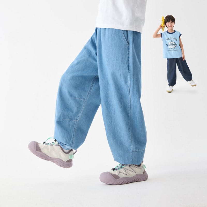 【KID】ワイドシルエットデニムジョガーパンツ