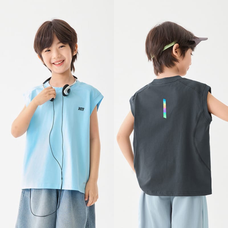 【KID】ムーディーHNロゴプリントノースリーブTシャツ
