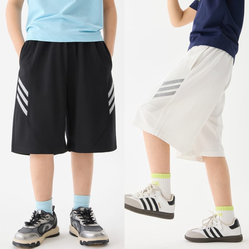 【KID】サイドラインカジュアル五分丈ハーフパンツ