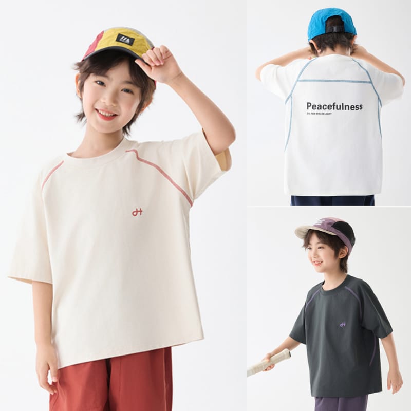 【KID】ピースフルステッチ半袖Tシャツ