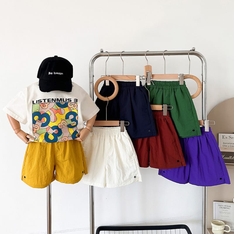 リバーメロディカラフルナイロンハーフパンツ