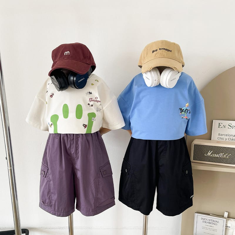 【KID】サイドポケットワークカーゴハーフパンツ