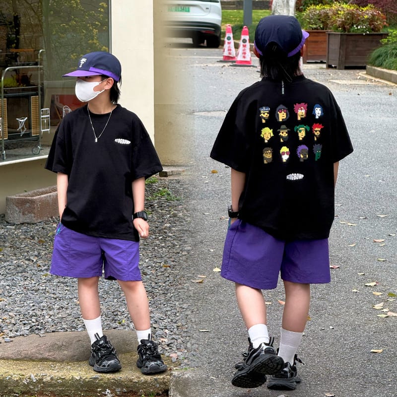 【KID】レゴフェイスバックプリント半袖Tシャツ