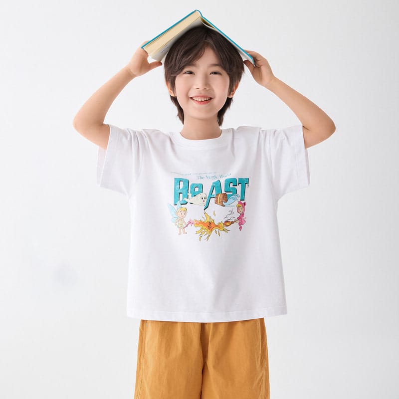 【KID】ファイヤーエンジェルプリント半袖Tシャツ