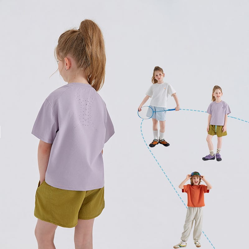 【KID】ムーンバックパンチング半袖Tシャツ